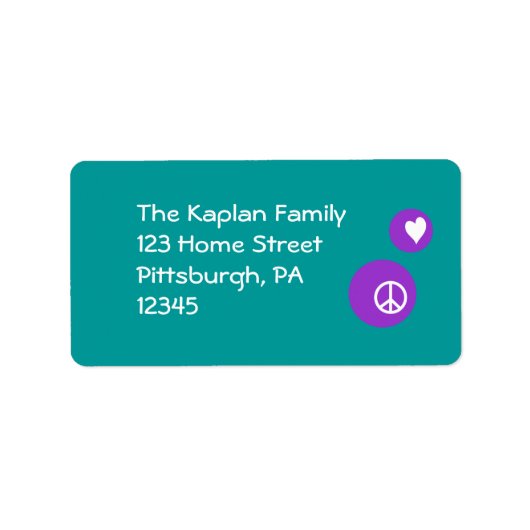 エラナパール差出人住所封筒用シール ラベル (正面)