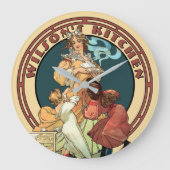 エラビクトリアンアールヌーボーキッチン ラージ壁時計 (正面)