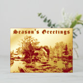 エラビクトリアンウィンターシーンバイキュリエ&イヴ 箔シーズンカード (立ち正面)