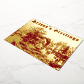 エラビクトリアンウィンターシーンバイキュリエ&イヴ 箔シーズンカード (回転した状態)