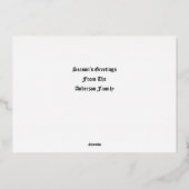 エラビクトリアンウィンタースケーターby Currier & Ives 箔シーズンカード (裏面)