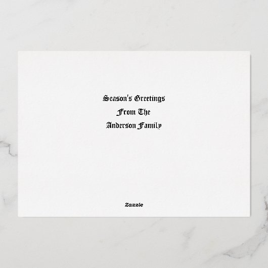 エラビクトリアンウィンタースケーターby Currier & Ives 箔シーズンカード (裏面)