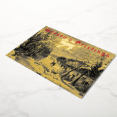 エラビクトリアンウィンタースケーターby Currier & Ives 箔シーズンカード (回転した状態)