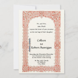 エラビクトリアンケルト結び目模様縁ど結婚ズ 招待状