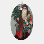 エラビクトリアンサンタクリスマスオーナメント セラミックオーナメント (左)