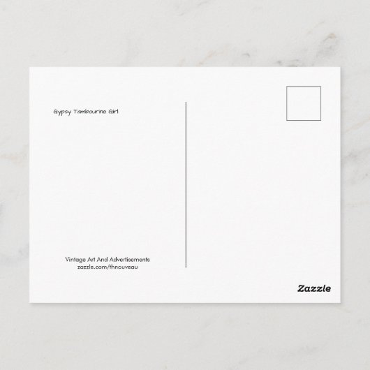 エラビクトリアンジプシータンブリンガール ポストカード (裏面)