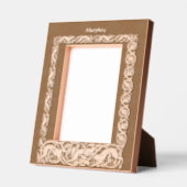 エラビクトリアンドッグ&リーフ縁ど レーザー彫刻フレーム (左)