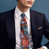 – エラビクトリアンハイビスカス&バラマリーメンズ ネクタイ