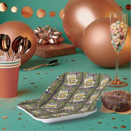 エラビクトリアンハッピーニューイヤー紙プレート ペーパープレート (複数)