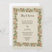 エラビクトリアンバラ縁ど結婚フローラ 招待状 (正面/裏面)