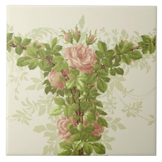 エラビクトリアンピンクポーズフリーズ タイル (正面)