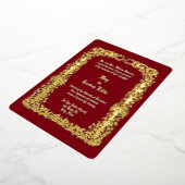 エラビクトリアンフラワーウンス縁どズ結婚ズ 箔招待状 (回転した状態)