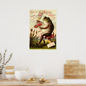 エラビクトリアンフロッグオンタツレフュージュパフュージュアド ポスター (キッチン)