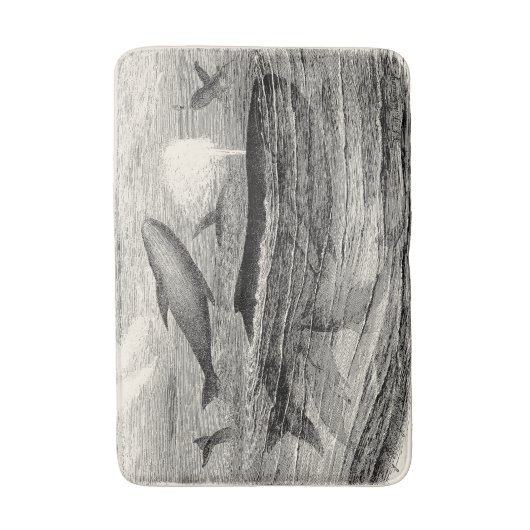 エラビクトリアンホエールスチームパ航海のンク バスマット (正面縦)