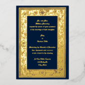 エラビクトリアンリーフ&ベリーバイアントンセダーInv 箔招待状 (正面)