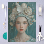 エラビクトリアンレディフローラシーシェルデコページ 薄葉紙 (クラフト)