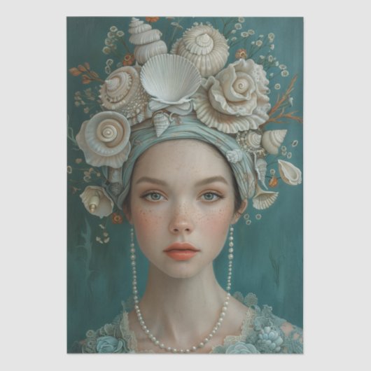 エラビクトリアンレディフローラシーシェルデコページ 薄葉紙 (正面)