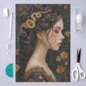 エラビクトリアンレディ・スネーク・ヘアドレ・デカップージ 薄葉紙 (クラフト)