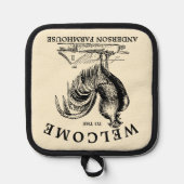 エラビクトリアンロースターファームハウスホームウェルカム 鍋敷き (正面)