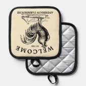 エラビクトリアンロースターファームハウスホームウェルカム 鍋敷き (正面/裏面)