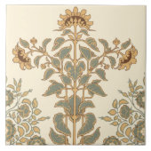 エラビクトリアンーアールヌーボーひまわり模様 タイル (正面)