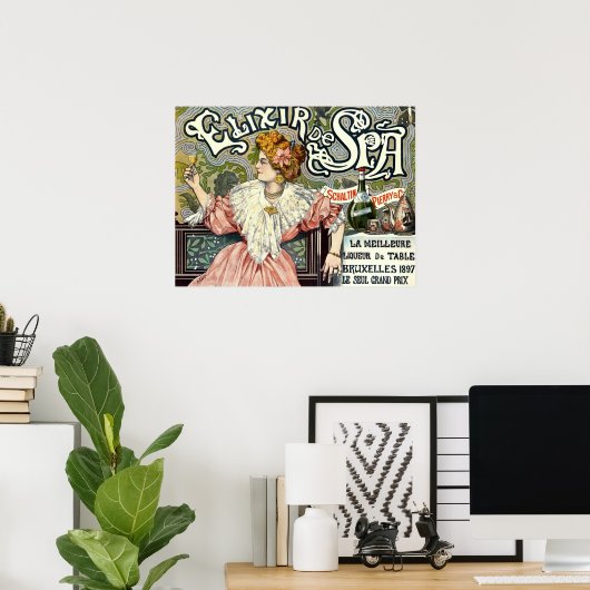 エラビクトリアンーアールヌーボーエリクシル広告 ポスター (ホームオフィス)