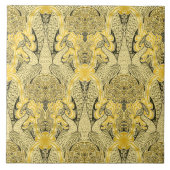 エラビクトリアンーアールヌーボーピーコック&ハニーサックル タイル (正面)