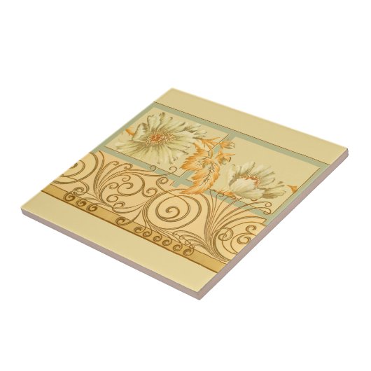 エラビクトリアンーアールヌーボーフローラ巻表紙 タイル (側面)