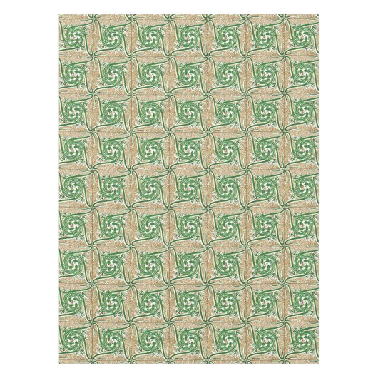 エラビクトリアンーアールヌーボー四トカゲ模様 テーブルクロス (正面)