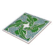 エラビクトリアンーアールヌーボー四匹の魚の型 タイル (側面)