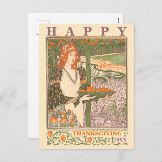 エラビクトリアンーアールヌーボー感謝祭 シーズンポストカード (正面/裏面)