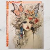 エラビクトリアンーエレガンススクラップブック紙 (正面/裏面)