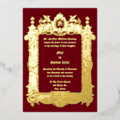 エラビクトリアンーグリフィンロカイルフレ結婚ーム 箔招待状 (正面)