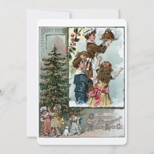 エラビクトリアンーテンプレートクリスマスホリデーカード シーズンカード (正面)