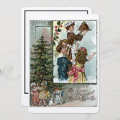 エラビクトリアンーテンプレートクリスマスホリデーカード シーズンカード (正面/裏面)