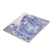 エラビクトリアンーファンタジーシータイルブルーとホワイト11 タイル (側面)