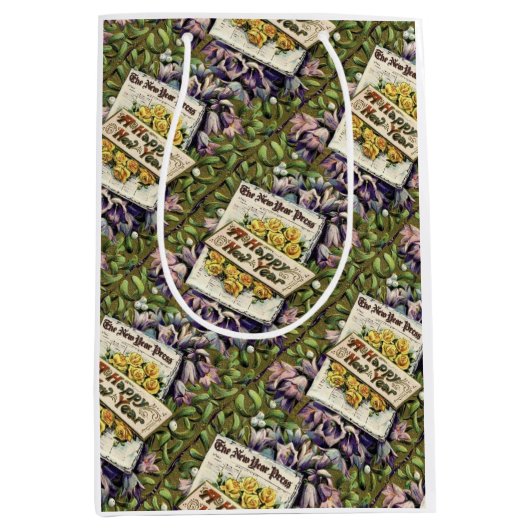 エラビクトリアンーフローラハッピーニューイヤー抱き枕 ミディアムペーパーバッグ (正面)