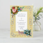 エラビクトリアンーフローラリース&ブケッツ結婚 招待状 (スタンド正面)