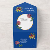 エラビクトリアンーフローラ水色 オールインワン招待状 (外側)