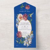 エラビクトリアンーフローラ水色 オールインワン招待状 (内側)