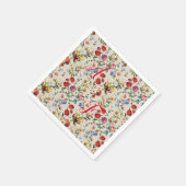 エラビクトリアンーフローラ水色 スタンダードカクテルナプキン (角)