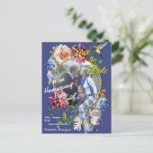 エラビクトリアンーフローラ水色 案内ポストカード (スタンド正面)