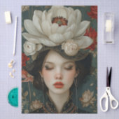 エラビクトリアンーレディフローラヘアドレスデカッペ 薄葉紙 (クラフト)