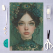 エラビクトリアンーレディフローラヘアドレスデカッペ 薄葉紙 (クラフト)