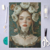 エラビクトリアンーレディフローラヘアドレスデカッペ 薄葉紙 (クラフト)