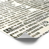 エラビクトリアンーヴィンテージピンクの花を持つ女性 ポスター (角)