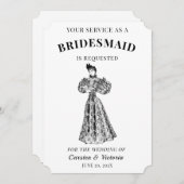 エラビクトリアンーヴィンテージ花嫁 招待状 (正面/裏面)