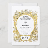 エラビクトリアン華美フローラカルト結婚ーシュ 招待状 (正面)