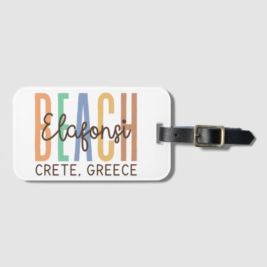 エラフォンシビーチクレタギリシャ（サンズ） ラゲッジタグ (正面横)