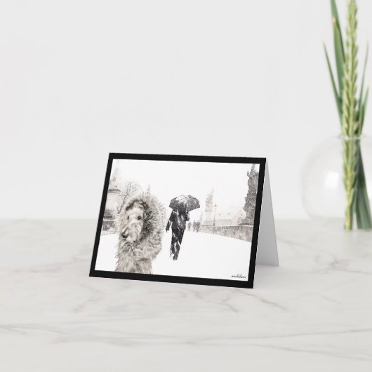 エラベラバナナオンザチャールズブリッジ，プラハ サンキューカード (正面)